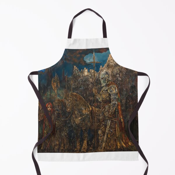 Item preview, Arthurian Knights in a Dark Western Outsider Art Piece designed and sold by deepglitchart.