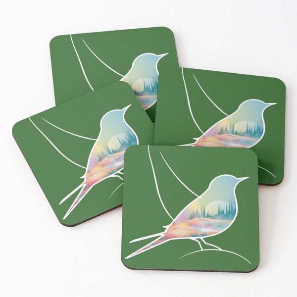 Item preview,  nature inside the silhouette of a beautiful bird designed and sold by 123ks.