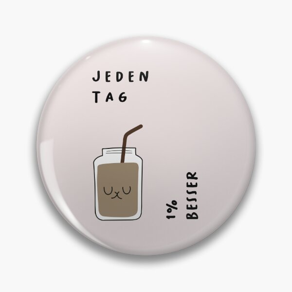Item preview, Jeden Tag 1% BESSER | Cute Mason Jar Illustration designed and sold by RM-Journey.