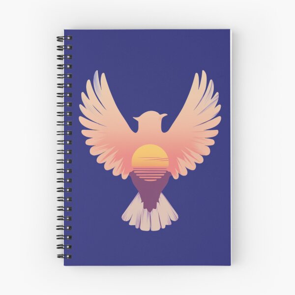 Item preview, sunset inside the silhouette of a beautiful bird designed and sold by 123ks.