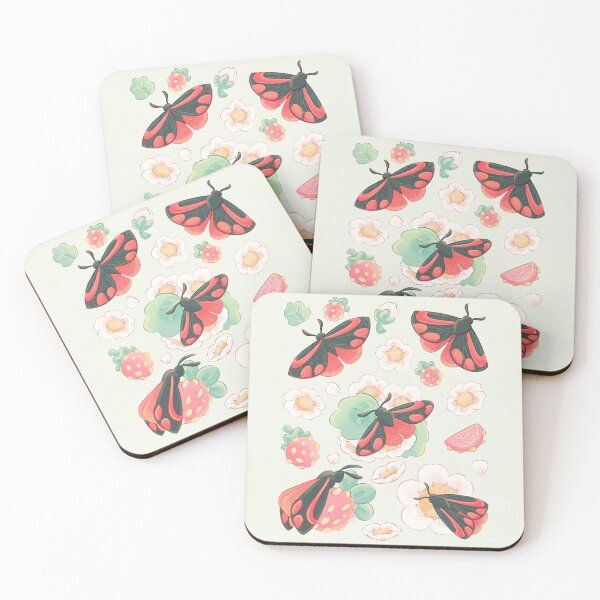 Item preview, Gardening Cinnabar Moth with Strawberries designed and sold by evybenita.