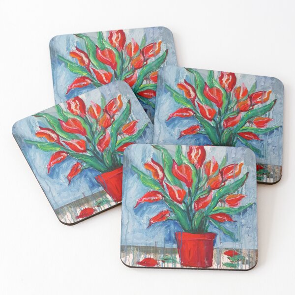 Item preview, Expressive Red Tulips designed and sold by Ronda Richley.