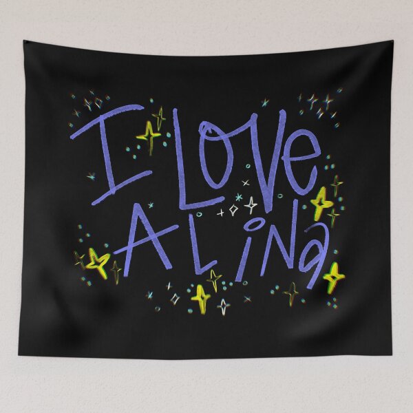 Item preview, I LOVE ALINA NAME PURPLE designed and sold by GIVENGRACE.ART.