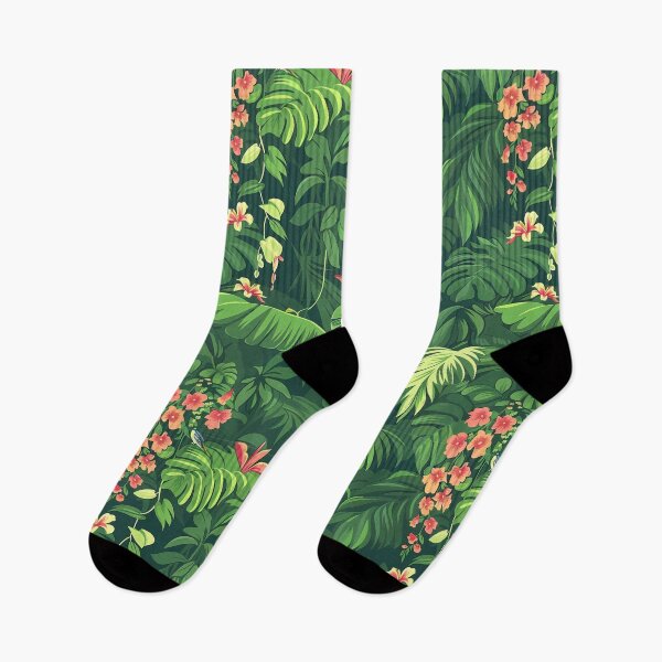 Item preview, Lush Tropical Jungle Floral Pattern designed and sold by CleverboyDsgns.