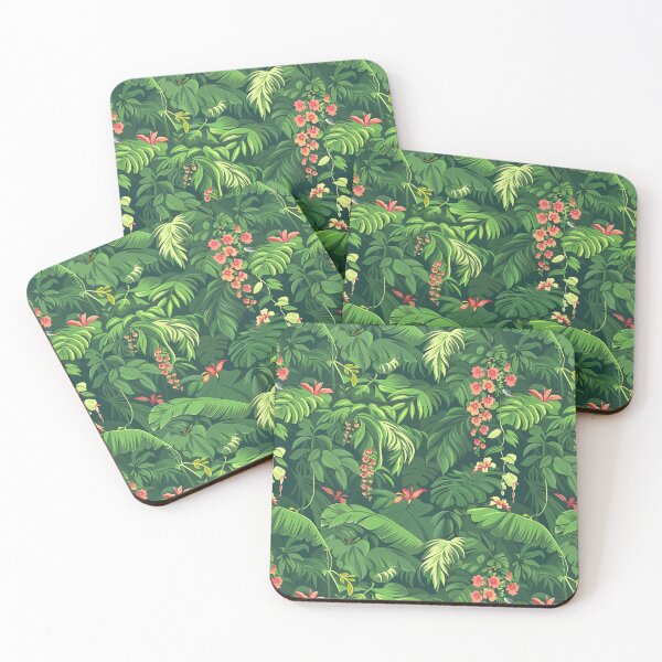 Item preview, Lush Tropical Jungle Floral Pattern designed and sold by CleverboyDsgns.
