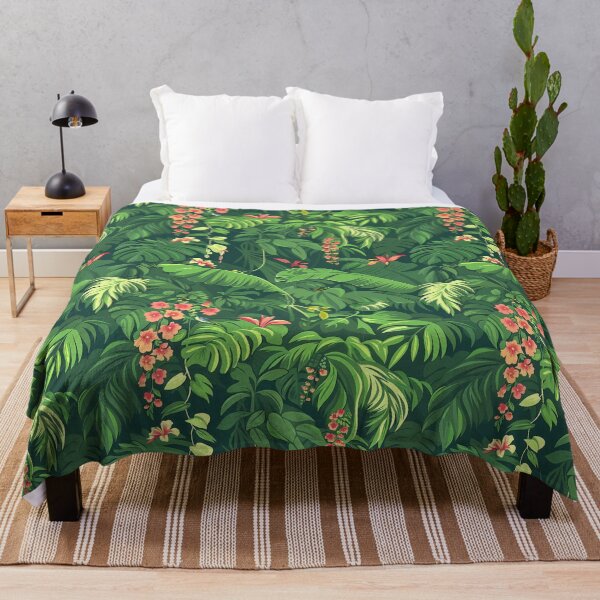 Item preview, Lush Tropical Jungle Floral Pattern designed and sold by CleverboyDsgns.