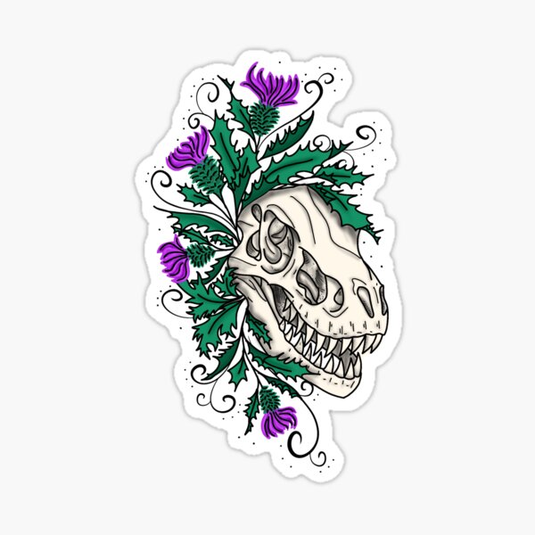Item preview, Skull and Thistles designed and sold by Cryptid-Crafter.