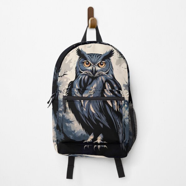 Item preview, The owl and the moon on a dark night designed and sold by PixelCraftDSG.