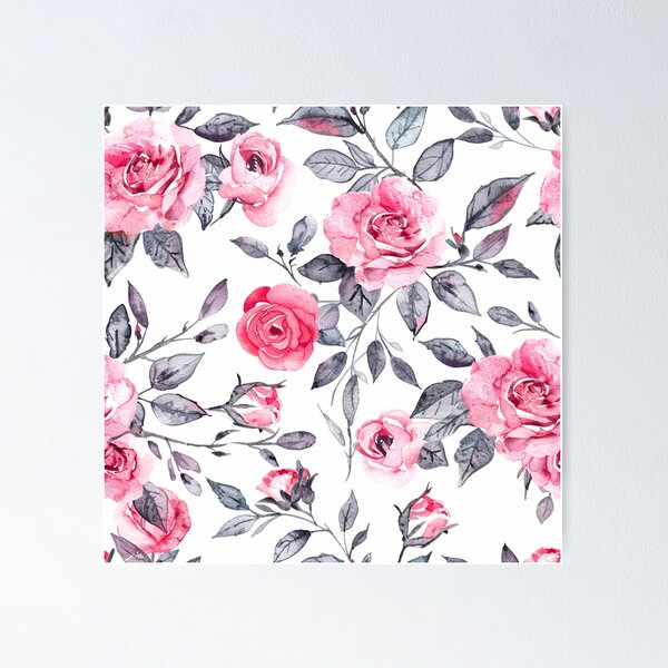 Item preview, Elegant Pink Rose Watercolor Pattern designed and sold by CleverboyDsgns.