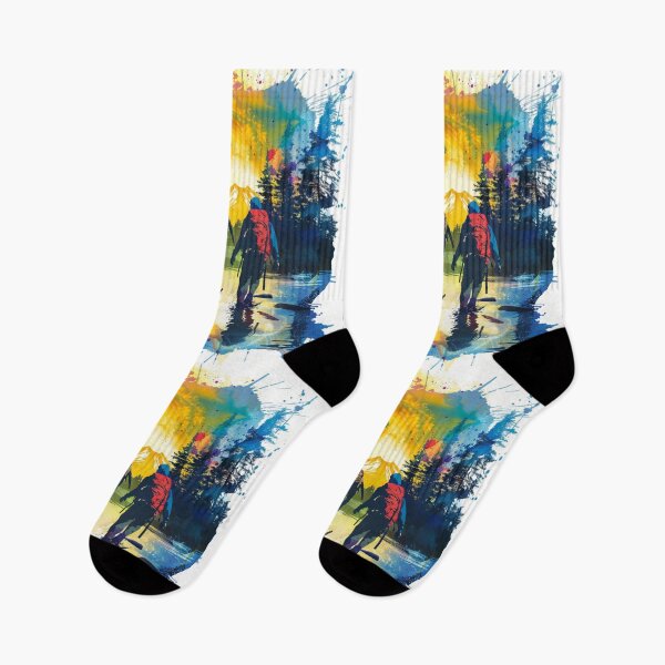 Item preview, Campers kicking splashes colour exploring Active Outdoors Inspired Art designed and sold by CDC40.