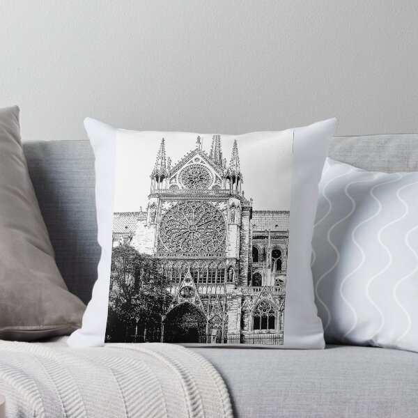 Item preview, Digital pencil sketch of Notre Dame cathedral designed and sold by stevepaint.