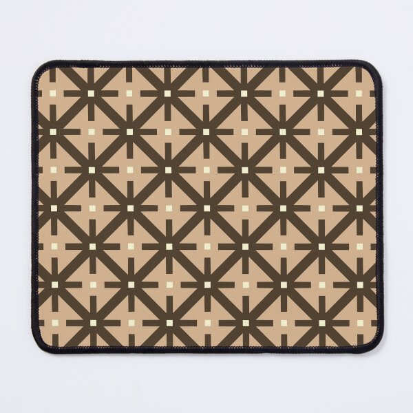 Item preview, Retro Modern Beige and Brown Geometric Diamond Mesh Line Pattern designed and sold by scome.