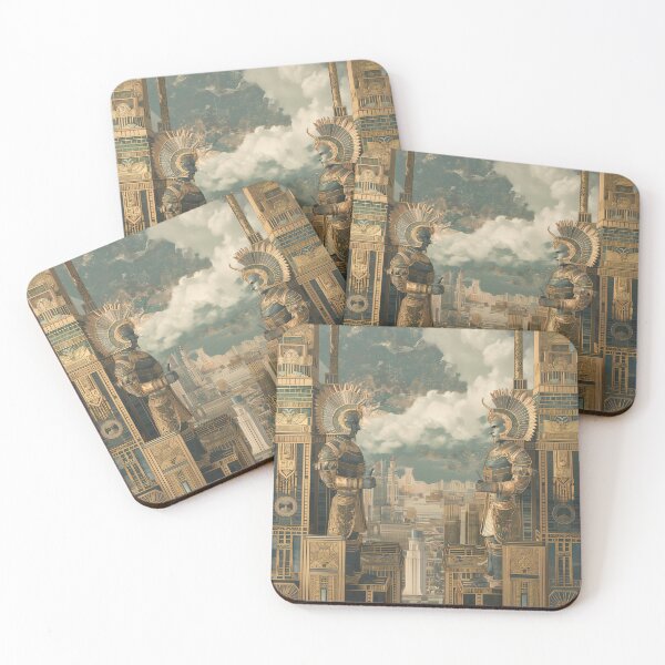 Item preview, Babylonian gods in a roaring twenties fantasy city designed and sold by deepglitchart.
