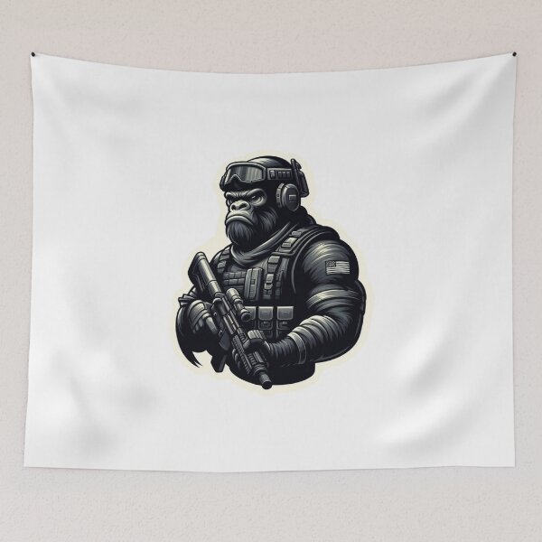Item preview, Gorilla soldier designed and sold by strongSpiritEd.
