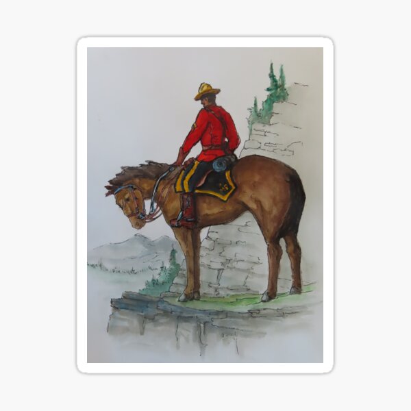 Item preview, Royal Canadian Mounted Policeman on Horseback designed and sold by Halifaxartguy.
