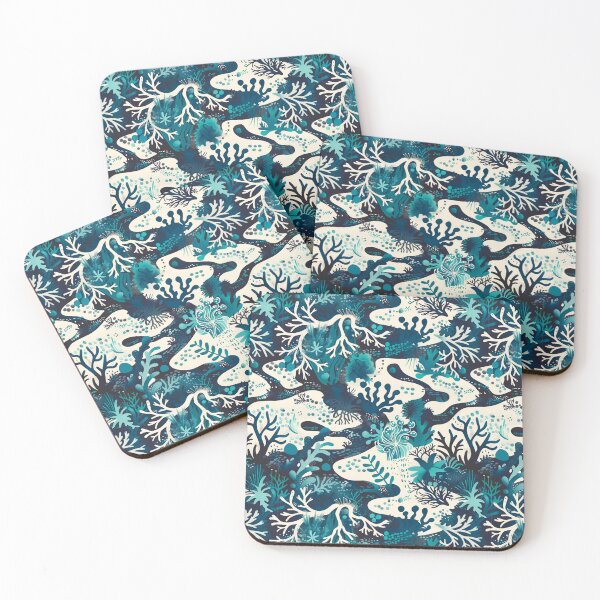 Item preview, Abstract Underwater Coral Reef Pattern designed and sold by CleverboyDsgns.