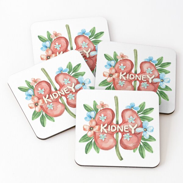 Item preview, Anatomy in Bloom: Floral Kidney Cutout Art designed and sold by EmeraldeaArt.