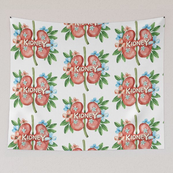Item preview, Anatomy in Bloom: Floral Kidney Cutout Art designed and sold by EmeraldeaArt.