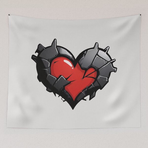 Item preview, Metallic Heart Alt Punk Girl Aesthetic designed and sold by MadnessEnvelope.