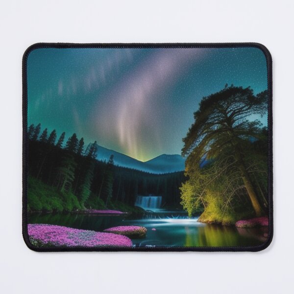 Item preview, Northern Lights Aurora Borealis Cascading Waterfall & Lake designed and sold by EnchantedVista.
