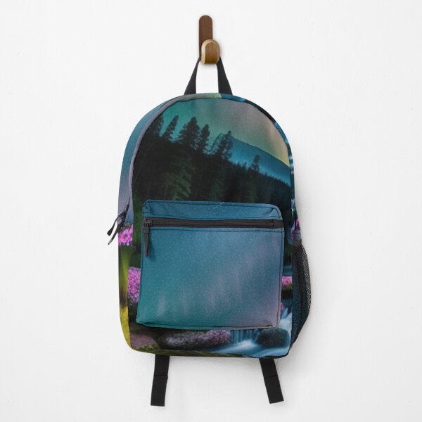 Item preview, Northern Lights Aurora Borealis Cascading Waterfall & Lake designed and sold by EnchantedVista.