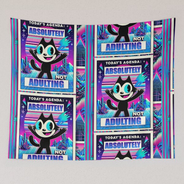 Item preview, Today's Agenda : Absolutely Not Adulting - Felix The Cat designed and sold by deepglitchart.