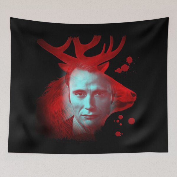Item preview, Hannibal Blood Red Stag Cross Process Double Exposure designed and sold by orionlodubyal.