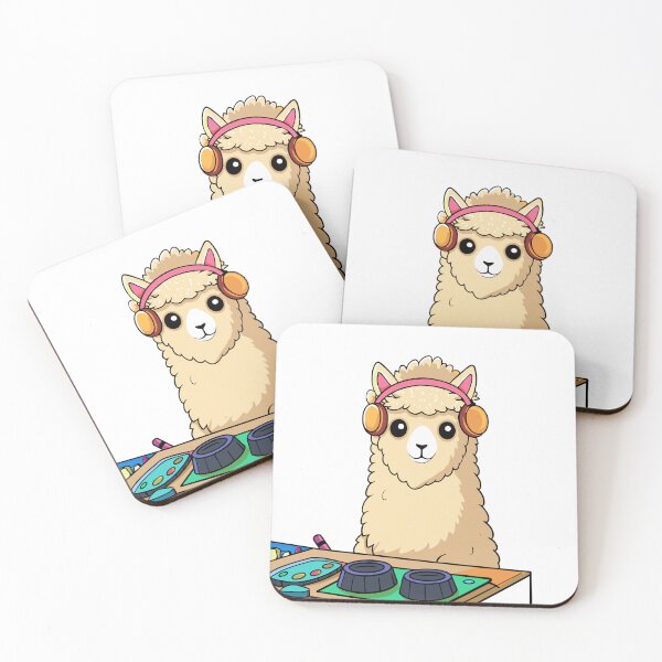 Item preview, Fluffy Little Llama DJing at a Lively designed and sold by omerfdln34.