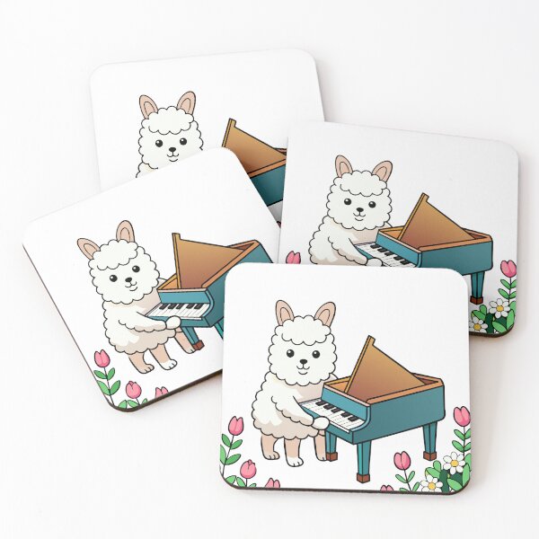 Item preview, Fluffy Little Llama Playing a Grand Piano designed and sold by omerfdln34.