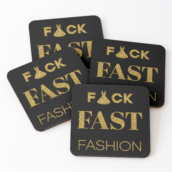 Item preview, FCK Fast Fashion - It’s a desaster for people and environment (Gold Edition)  designed and sold by asanaworld.