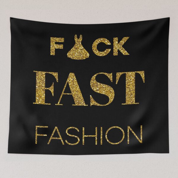 Item preview, FCK Fast Fashion - It’s a desaster for people and environment (Gold Edition)  designed and sold by asanaworld.