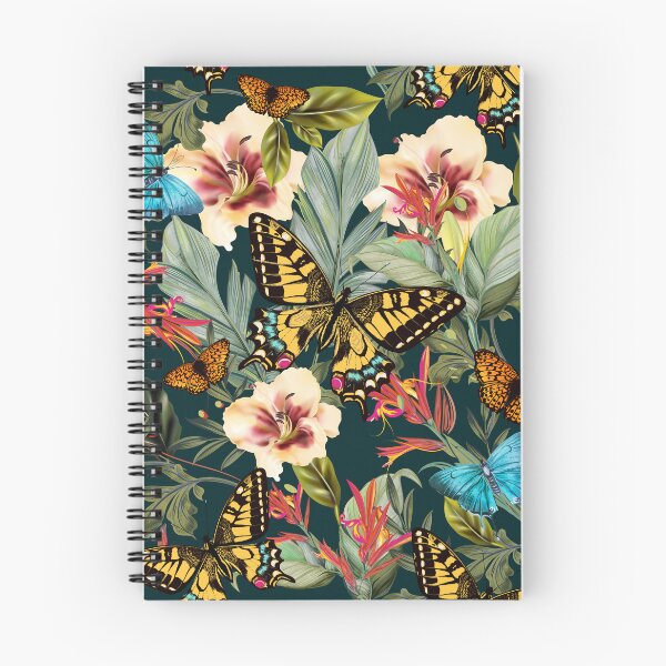 Item preview, Tropical illustration with butterflies banana leaves, palms and flowers designed and sold by FleurDesign.