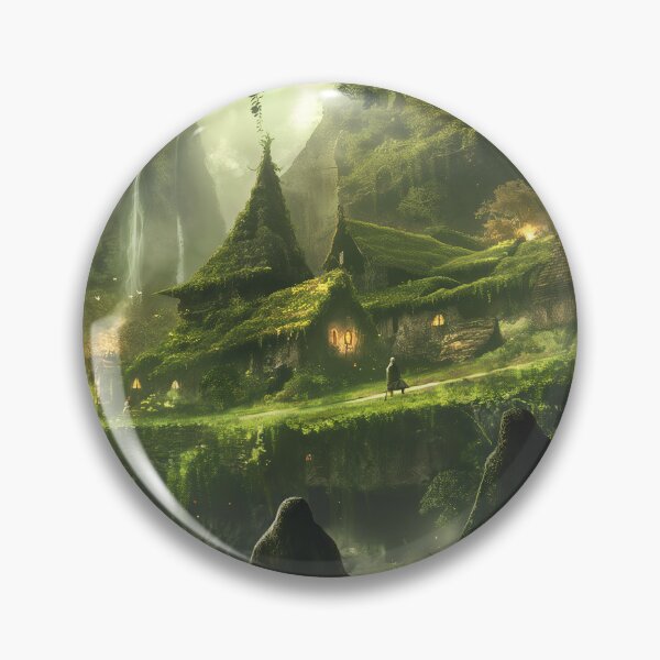 Item preview, Celtic Druids in a Lush Green Solarpunk Village designed and sold by deepglitchart.