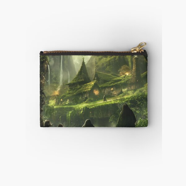 Item preview, Celtic Druids in a Lush Green Solarpunk Village designed and sold by deepglitchart.