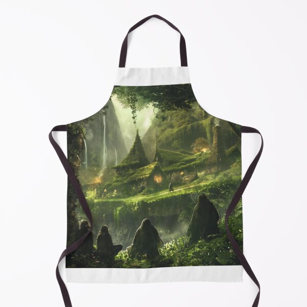 Item preview, Celtic Druids in a Lush Green Solarpunk Village designed and sold by deepglitchart.