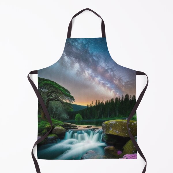 Item preview, Milky Way Stars Galaxy Over Tranquil Rock Pool Lake designed and sold by EnchantedVista.