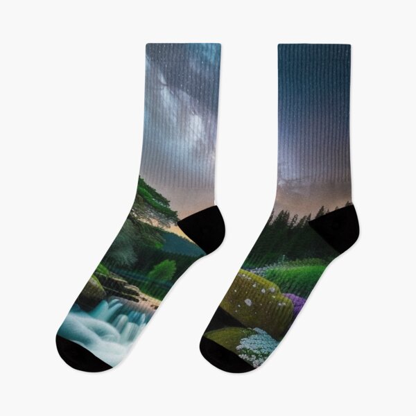 Item preview, Milky Way Stars Galaxy Over Tranquil Rock Pool Lake designed and sold by EnchantedVista.