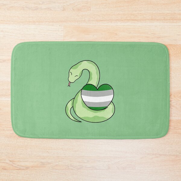 Item preview, Cute Happy Green Snake Holding a Greyromantic Flag Heart designed and sold by AroAxel.