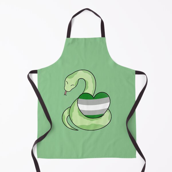 Item preview, Cute Happy Green Snake Holding a Greyromantic Flag Heart designed and sold by AroAxel.