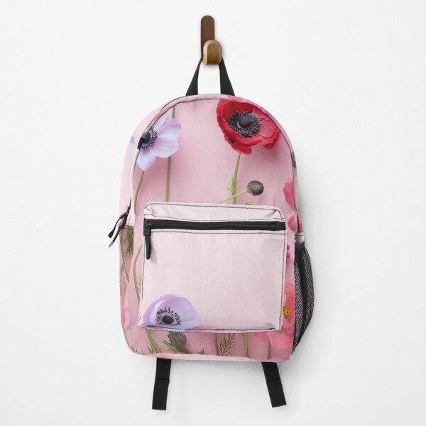 Item preview, Colorful pastel flowers on a light pink background in a flat lay top view designed and sold by Lelica011.
