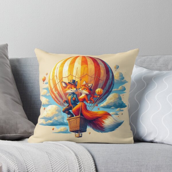 Item preview, Fantastic Mr. fox and Mrs. Fox on a Hot Air Ballon designed and sold by VINU-DESIGNS.