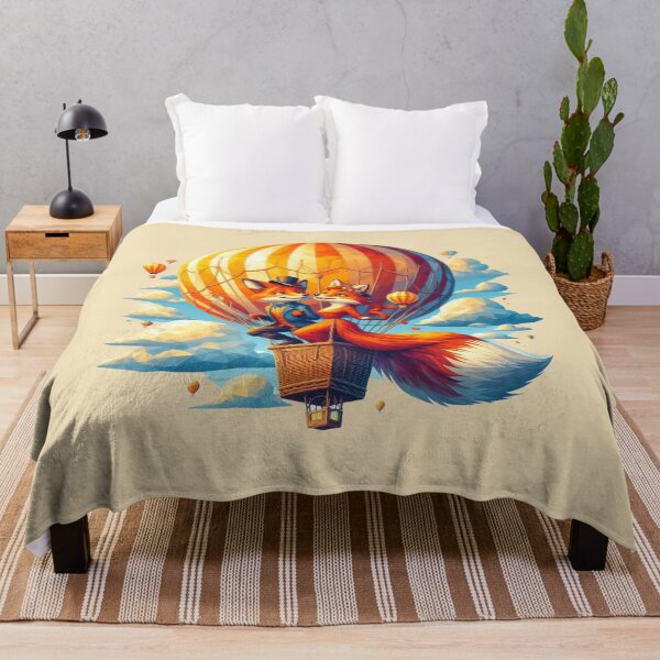 Item preview, Fantastic Mr. fox and Mrs. Fox on a Hot Air Ballon designed and sold by VINU-DESIGNS.