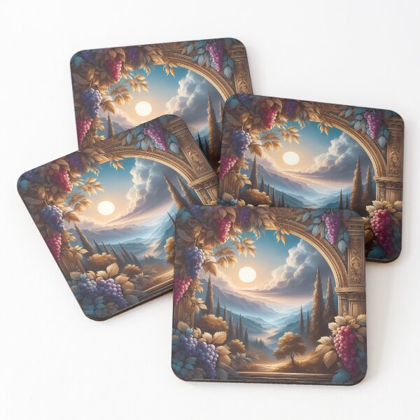 Item preview, Scenic Landscape with Grapes and Arched Window designed and sold by Vitalka-uk.