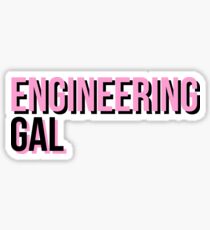 Engineering Gal in black and pink Sticker