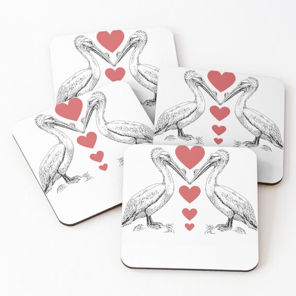 Item preview, Australian Pelican (Pelecanus conspicillatus) heart Australian birds gift men Woman kids.  designed and sold by Taylor  ART.