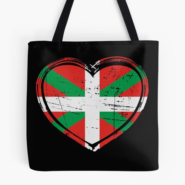 Item preview, Basque Heart Flag Distressed   designed and sold by Idontwannaknow.