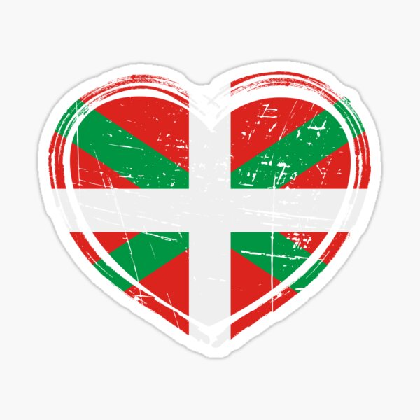 Vista previa del artículo con la obra «Bandera vasca del corazón apenada», diseñado y vendido por Idontwannaknow.