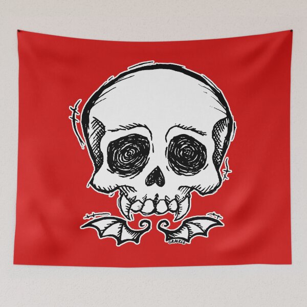 Item preview, Scribbly Vampire Skull designed and sold by JanGrackle.