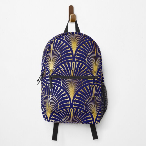 Item preview, Dark Blue And Golden Art Deco Fan Pattern designed and sold by DEC02.
