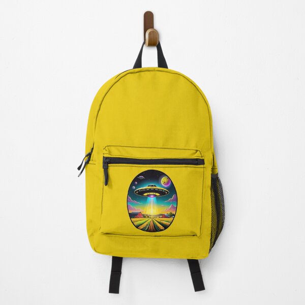 Item preview, Yellow UFO Above A Farm designed and sold by TheArtOfPat.